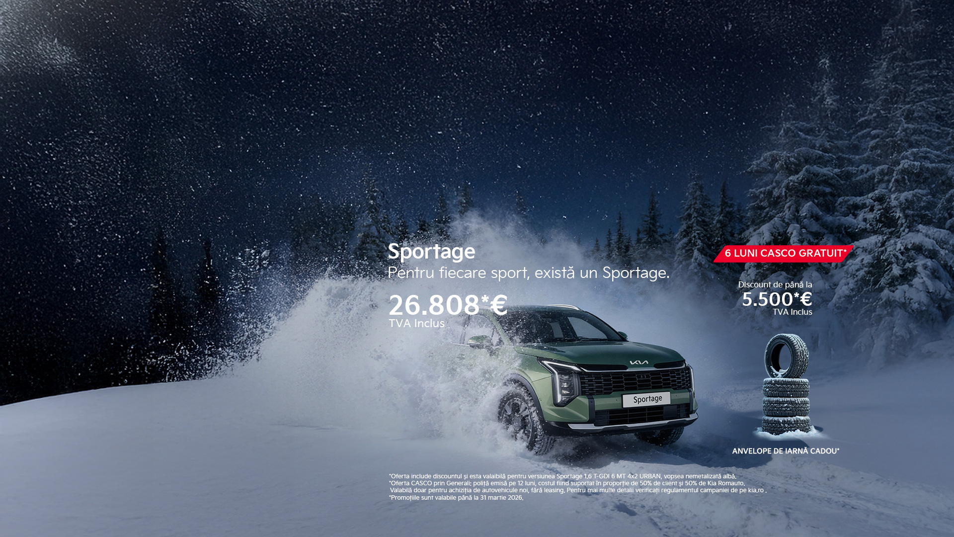 Promoție Kia Sportage - până la 5500 Euro (TVA inclus)